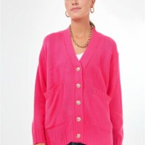 Tuckernuck Pomander Place | Slone Hot Pink Barbiecore Oversized Cardigan